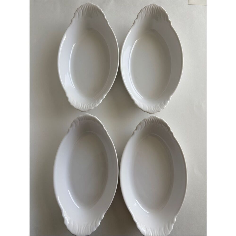Revol France La Porcelain France 4 White Au Gratin Dishes